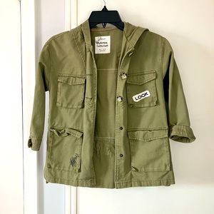 Hardly worn Zara military girls coat size 7